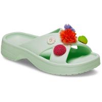 Sandália Crocs Classic Wmns Wildflower Cross Strap Jade Tint - 2