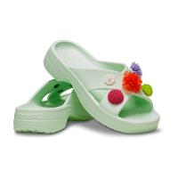 Sandália Crocs Classic Wmns Wildflower Cross Strap Jade Tint