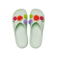 Sandália Crocs Classic Wmns Wildflower Cross Strap Jade Tint - 5