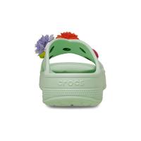 Sandália Crocs Classic Wmns Wildflower Cross Strap Jade Tint - 7