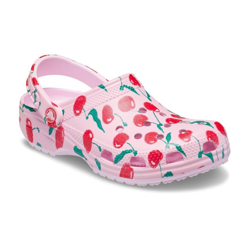Sandália crocs classic fresh fruits clog pink milk - 2