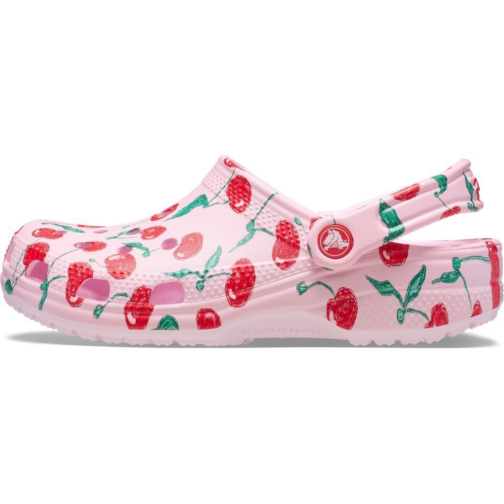Sandália crocs classic fresh fruits clog pink milk - 3