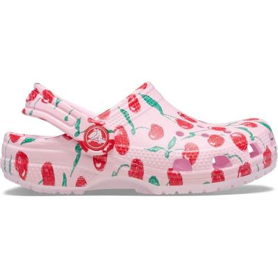 Sandália Crocs Classic Fresh Fruits Clog K Pink Milk