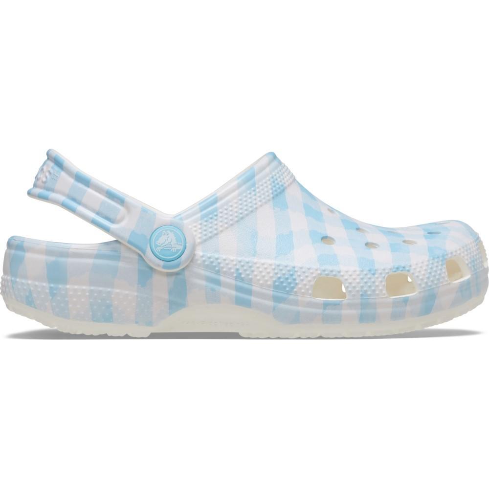 Sandália Crocs Classic Gingham Clog White/Blue - 1
