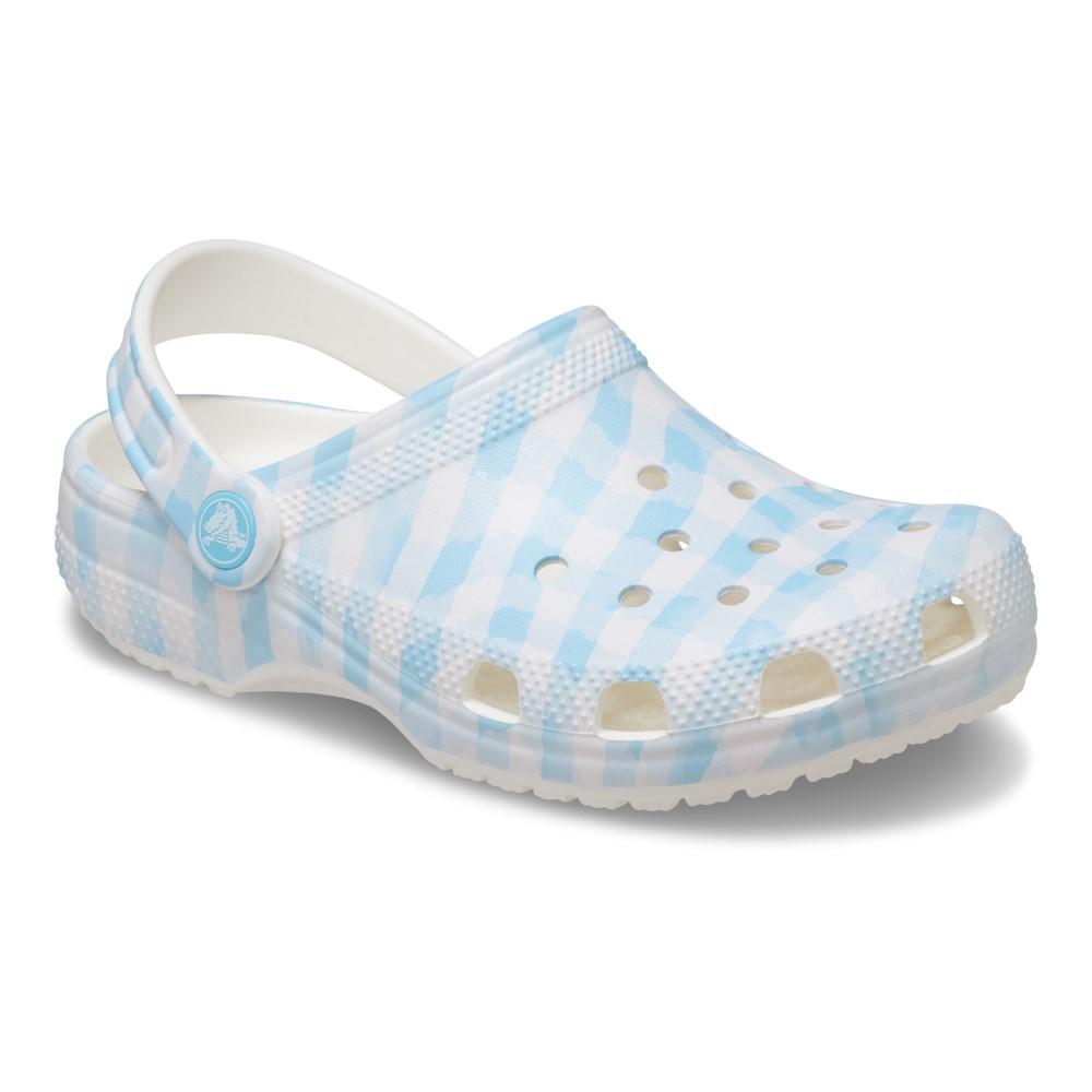 Sandália Crocs Classic Gingham Clog White/Blue - 2