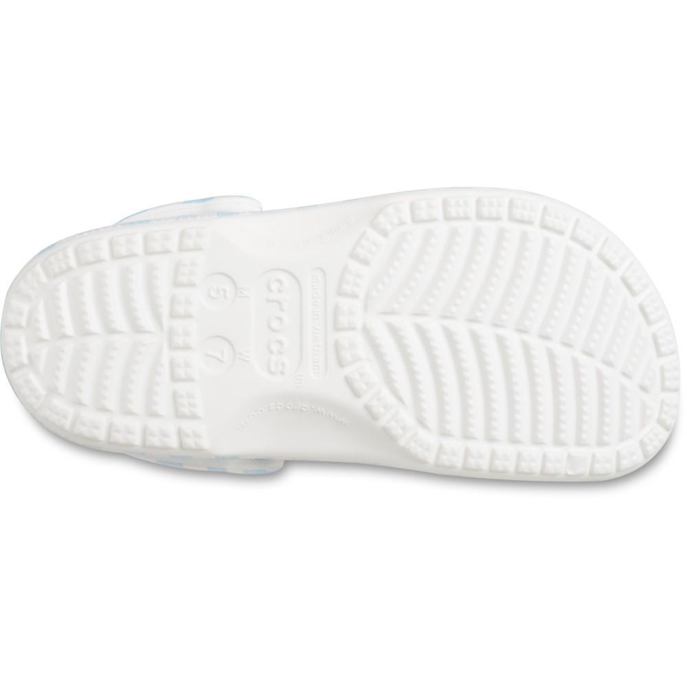 Sandália Crocs Classic Gingham Clog White/Blue - 6