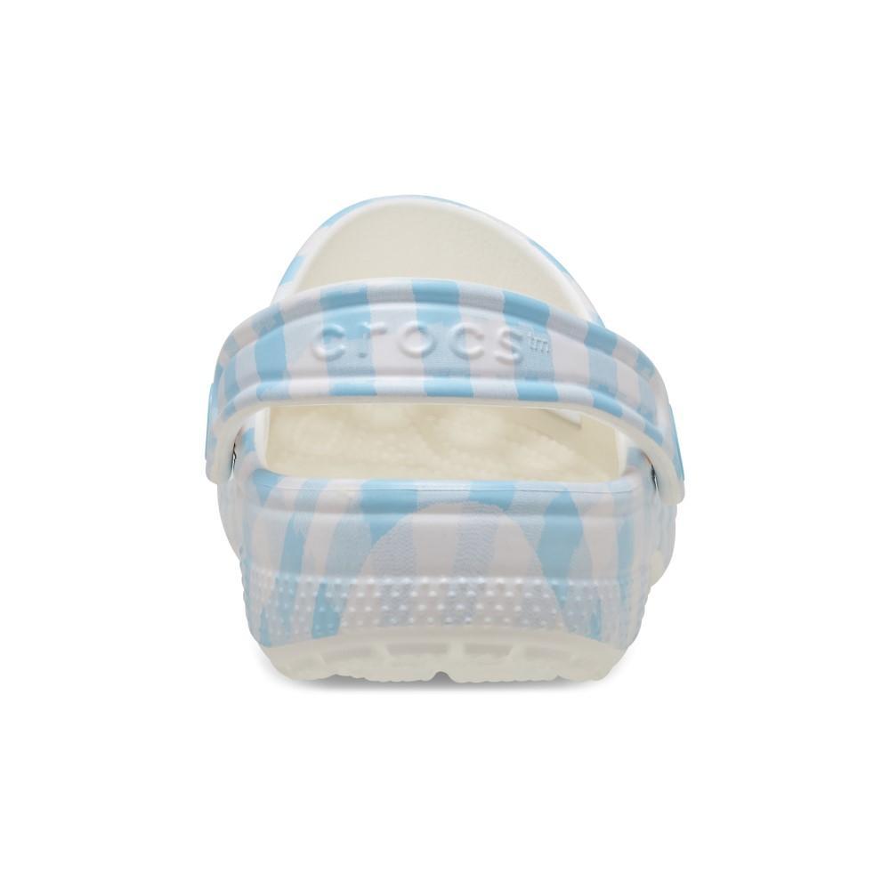 Sandália Crocs Classic Gingham Clog White/Blue - 7