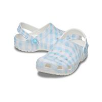 Sandália Crocs Classic Gingham Clog White/Blue