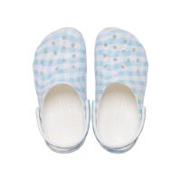 Sandália Crocs Classic Gingham Clog White/Blue - 5