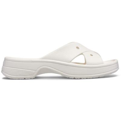 Sandália Crocs Classic W Cross Strap Slide Chalk