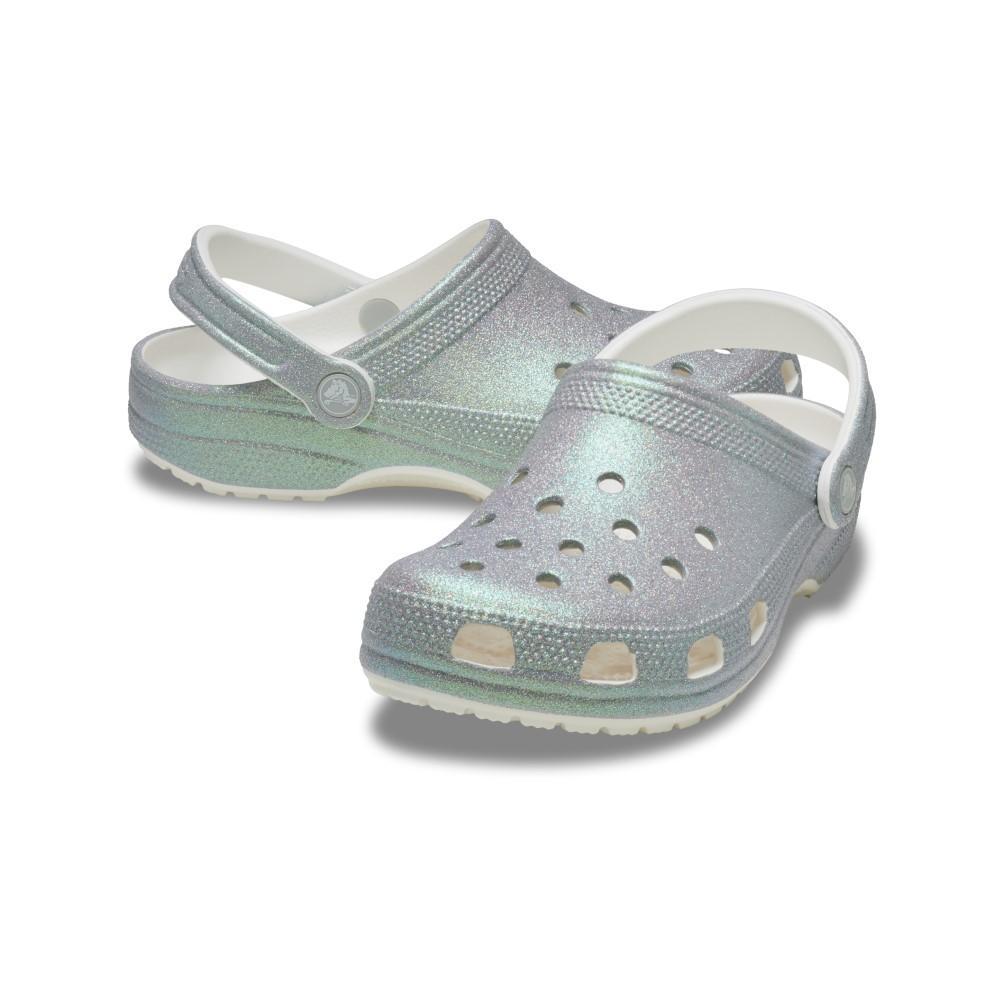 Sandália Crocs Classic Iridescent Glitter Clog White - 4