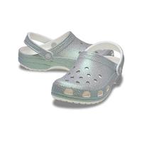 Sandália Crocs Classic Iridescent Glitter Clog White