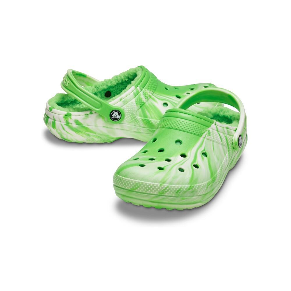 Sandália Crocs Cls Lined Clog Glow Dark Mbld Green Slime - 4