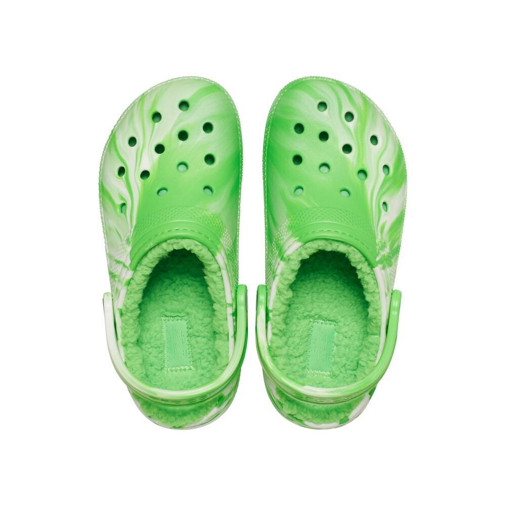 Sandália Crocs Cls Lined Clog Glow Dark Mbld Green Slime - 5
