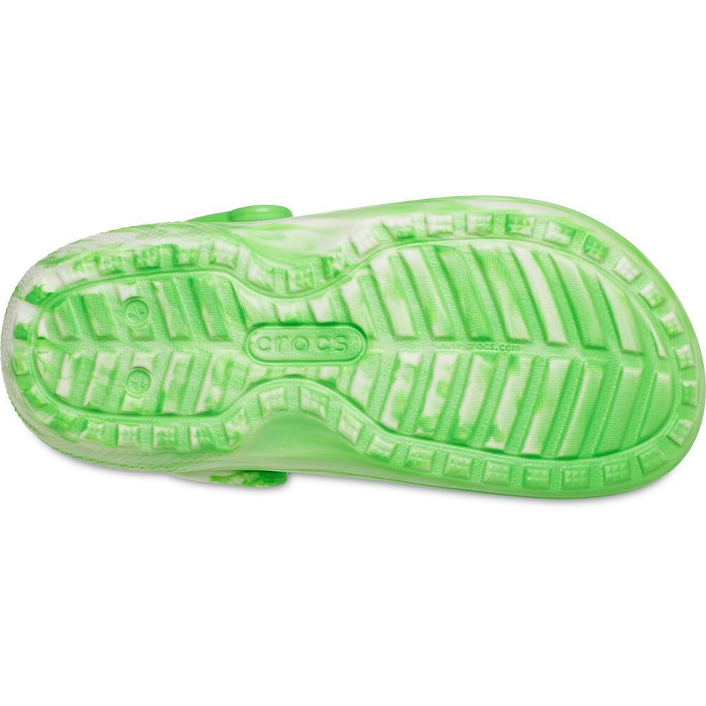 Sandália Crocs Cls Lined Clog Glow Dark Mbld Green Slime - 6