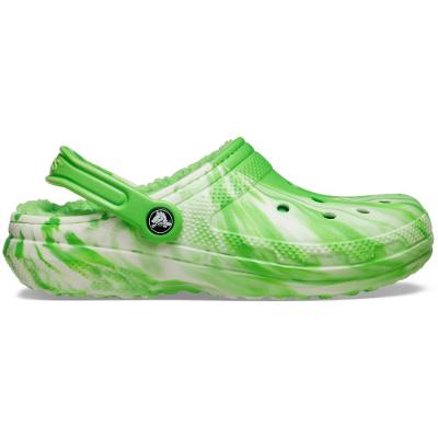 Sandália Crocs Cls Lined Clog Glow Dark Mbld Green Slime