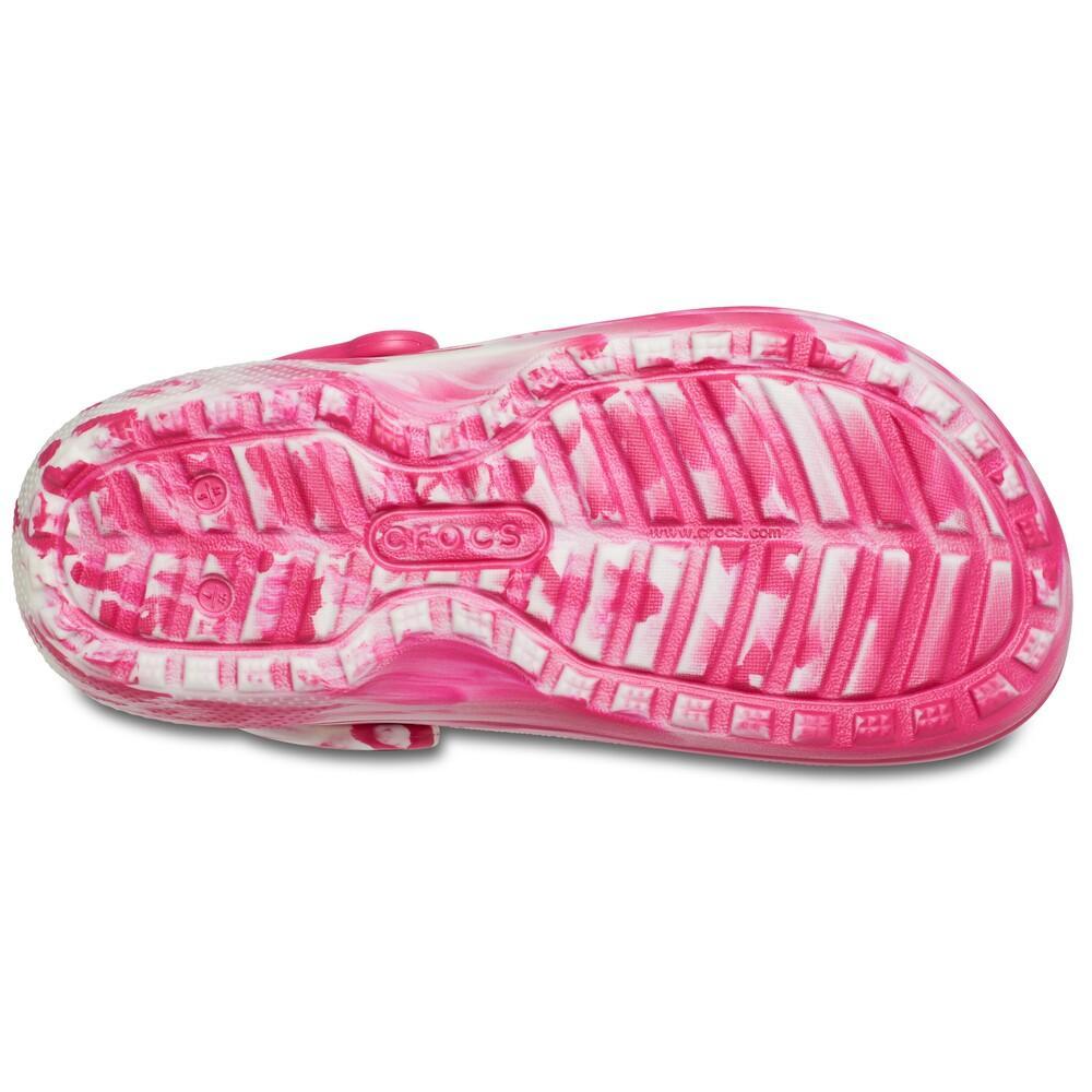 Sandália Crocs Cls Lined Clog Glow Dark Mbld Dragon Fruit - 6