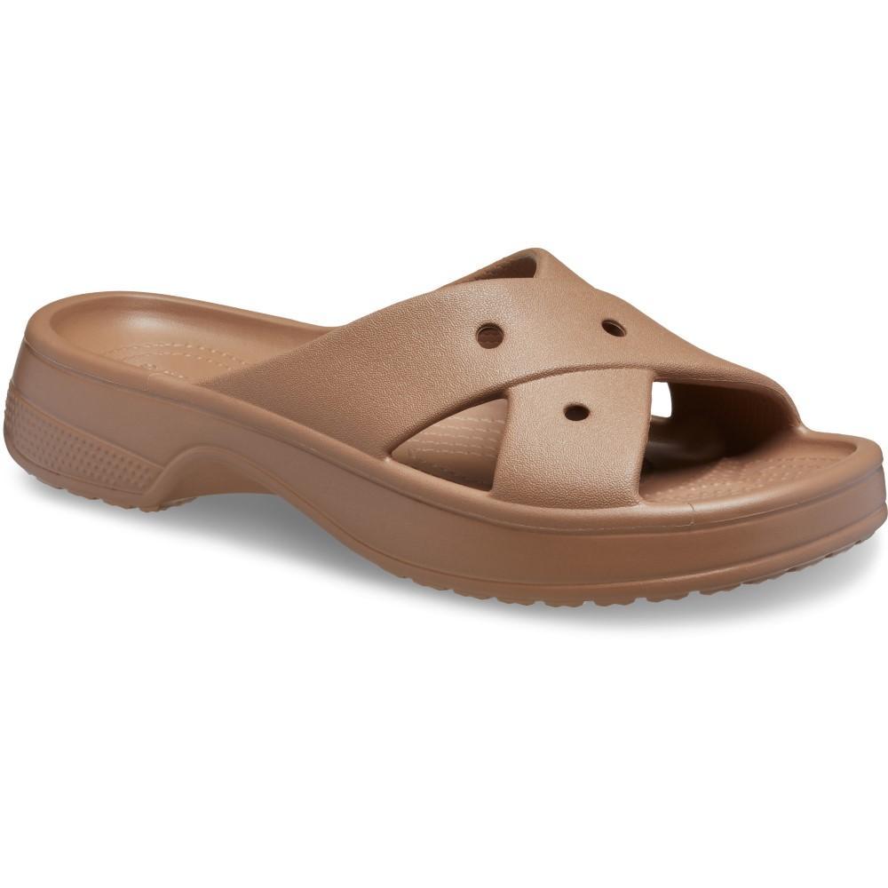 Sandália Crocs Classic W Cross Strap Slide Milk Chocolate - 2