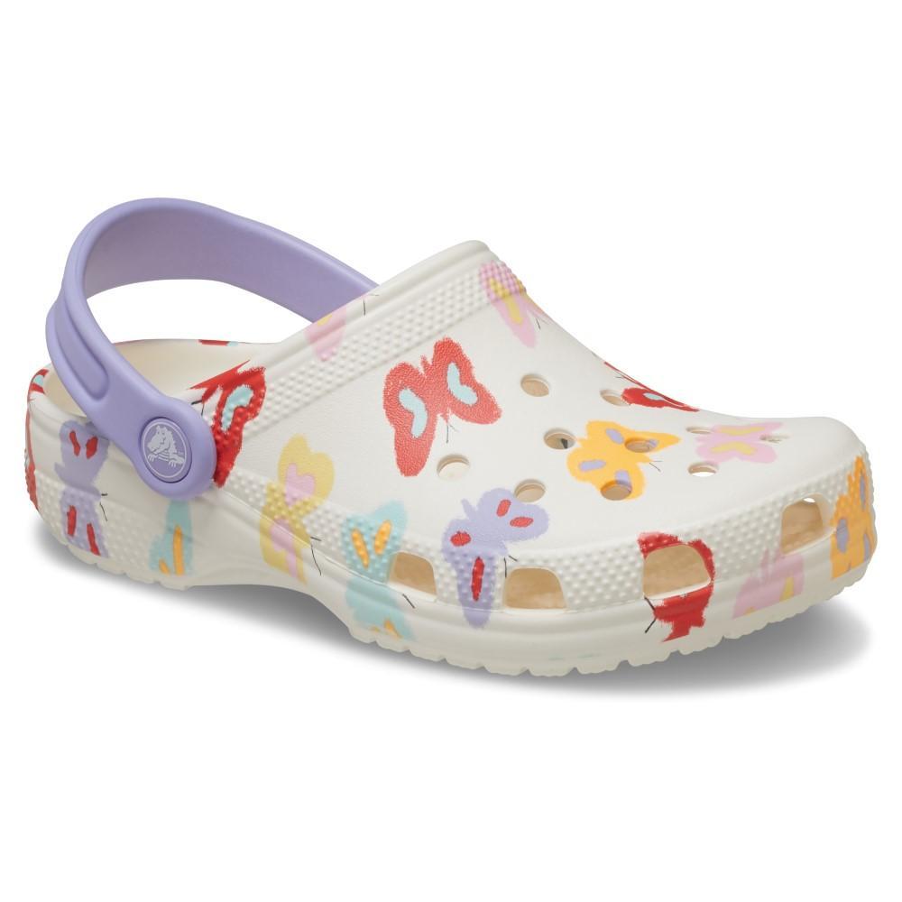 Sandália Crocs Classic Butterfly Graphic Clog T Chalk - 2