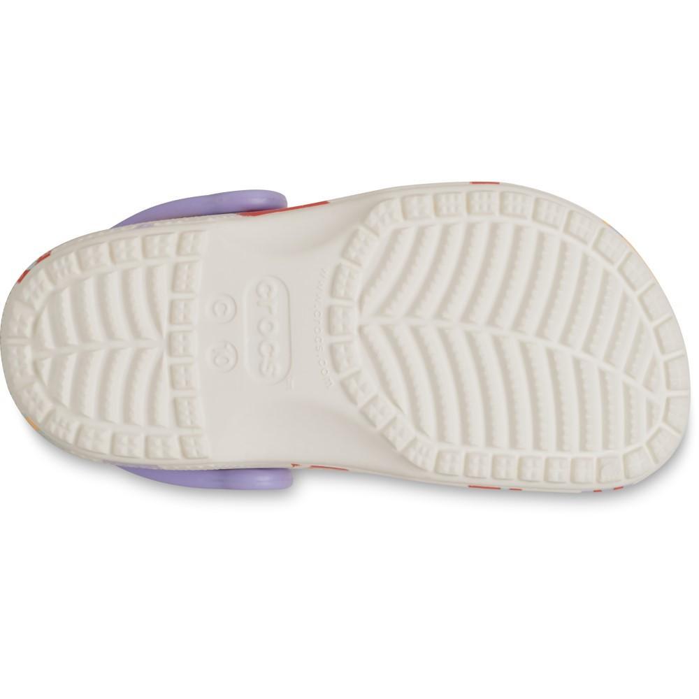 Sandália Crocs Classic Butterfly Graphic Clog T Chalk - 6