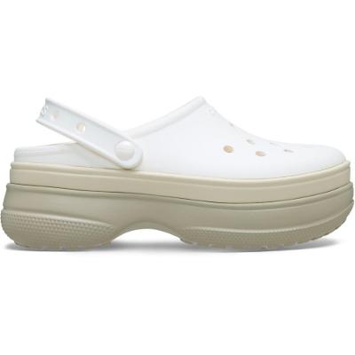 Sandália Crocs Stacked Clog Chalk