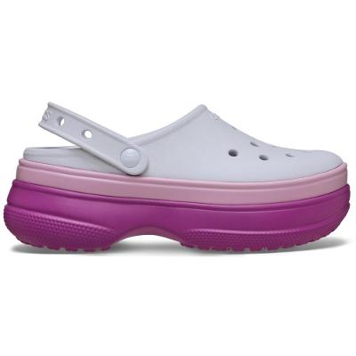 Sandália Crocs Stacked Clog Grapeberry