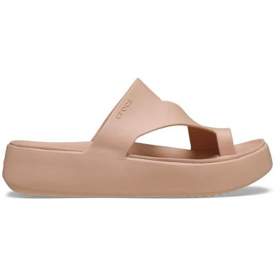 Sandália Crocs Getaway Platform Toe Loop Pink Caramel