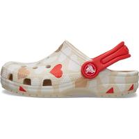 Sandália Crocs Classic Heart Print Clog T Sandstone/Multi - 3