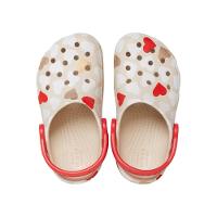 Sandália Crocs Classic Heart Print Clog T Sandstone/Multi - 5