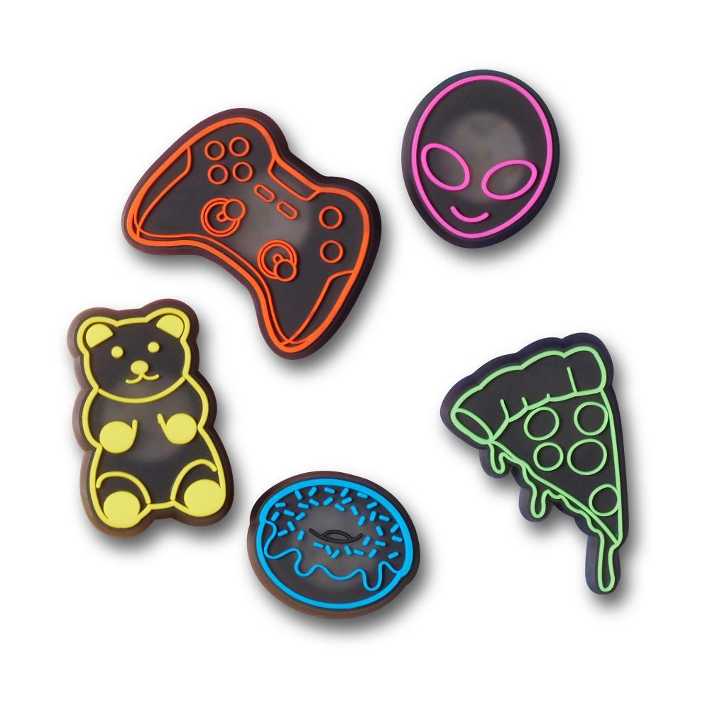 Jibbitz™ Led Dude Bro Pack com 5 Peças Único - 1