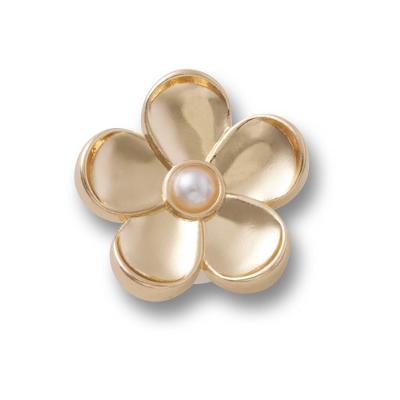 Jibbitz™ Flor Dourada Com Pérola Único
