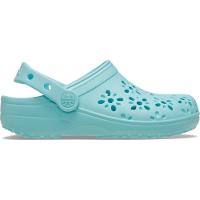 Sandália Crocs Classic Floral Cut Out Clog T Aquamarine - 1