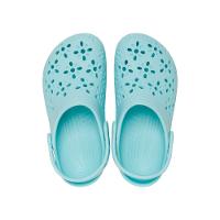 Sandália Crocs Classic Floral Cut Out Clog T Aquamarine - 5