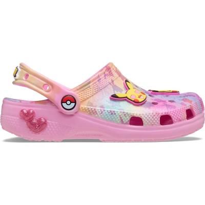 Sandália Crocs Pikachu Pink Classic Clog K Multi