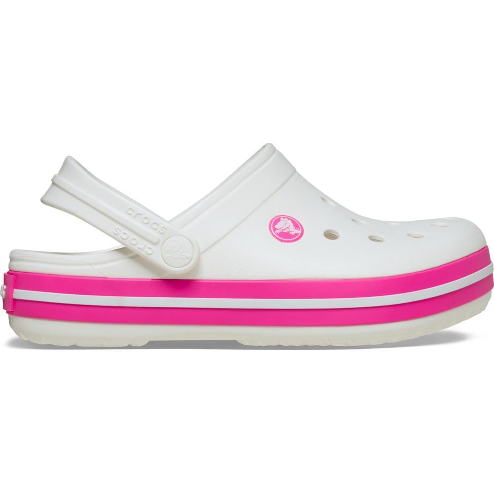 Sandália Crocs Crocband Clog T White/Pink Crush - 1
