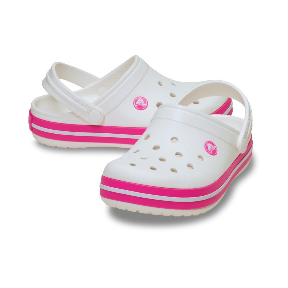 Sandália Crocs Crocband Clog T White/Pink Crush - 4