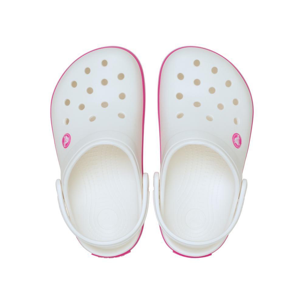Sandália Crocs Crocband Clog T White/Pink Crush - 5