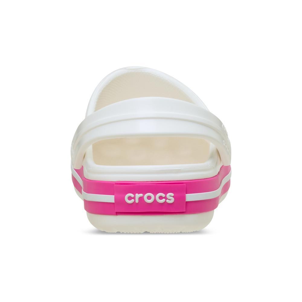 Sandália Crocs Crocband Clog T White/Pink Crush - 7