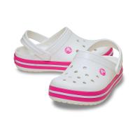 Sandália Crocs Crocband Clog T White/Pink Crush