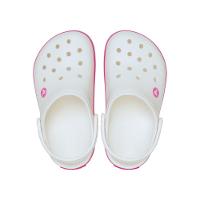 Sandália Crocs Crocband Clog T White/Pink Crush - 5