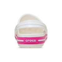 Sandália Crocs Crocband Clog K White/Pink Crush - 6