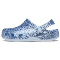 Sandália Crocs Classic Chunky Glitter Clog K Blue Frost - 3