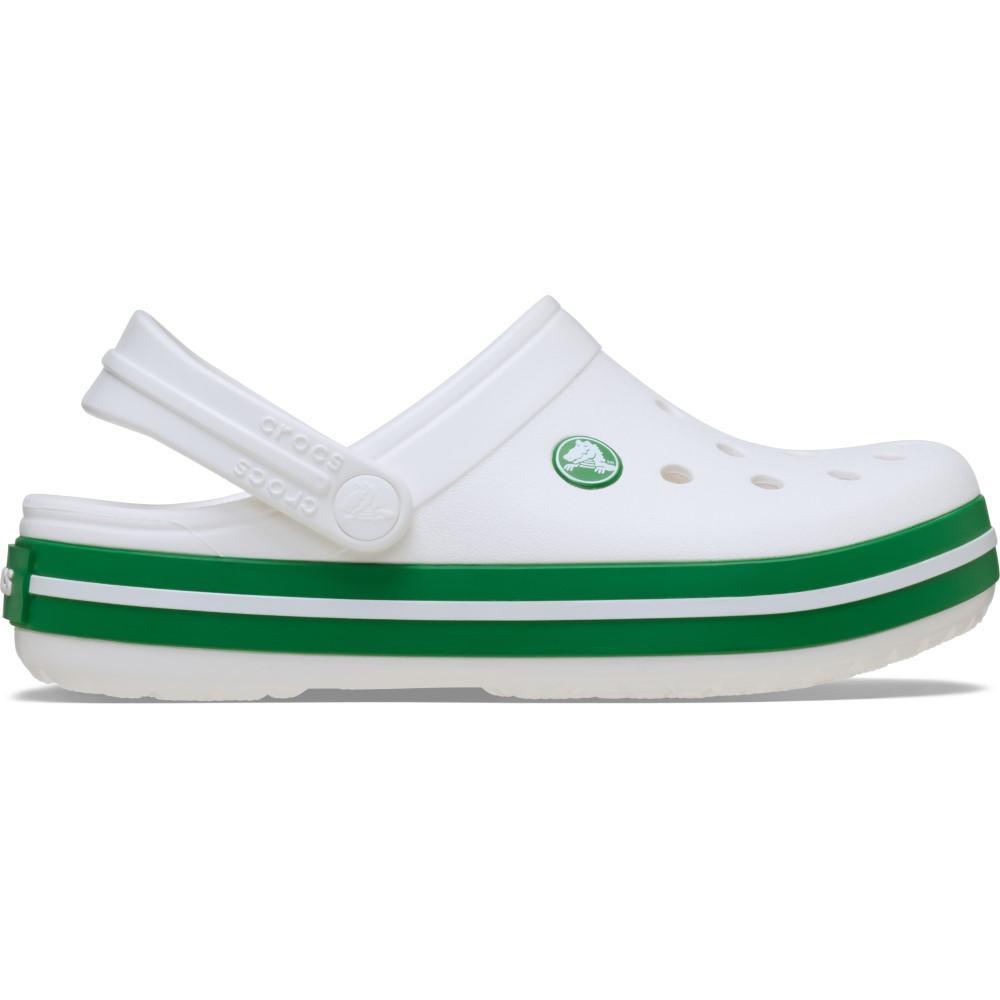 Sandália Crocs Crocband Clog T White/Green Ivy - 1