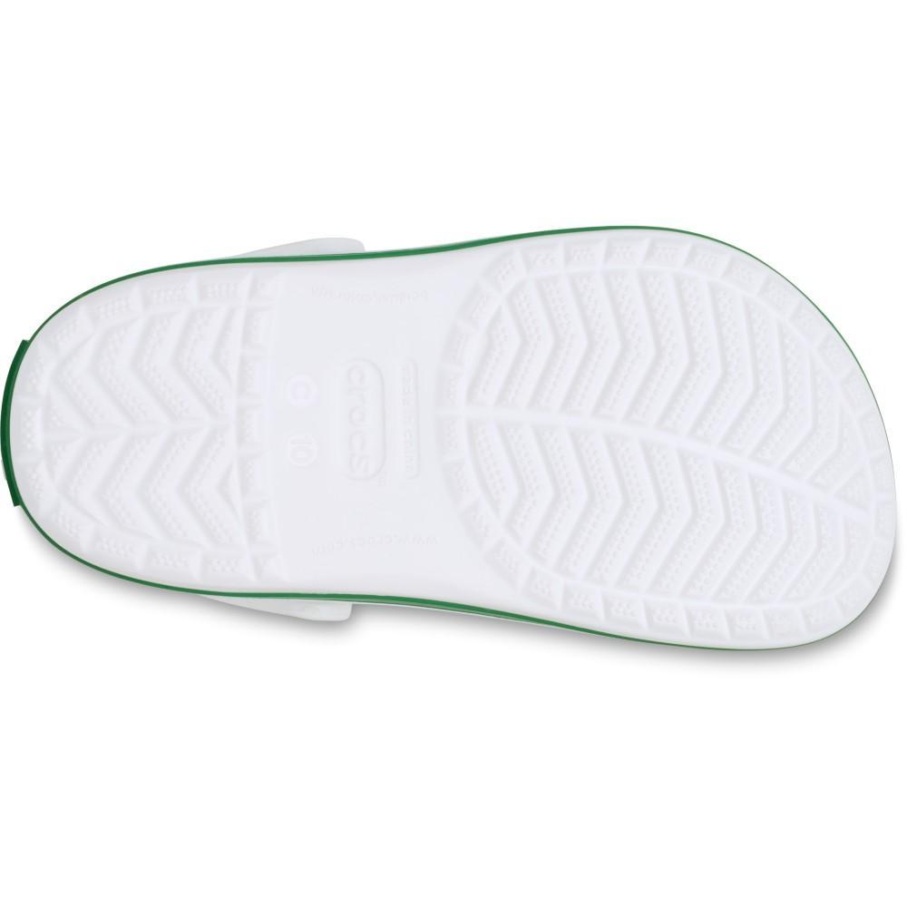 Sandália Crocs Crocband Clog T White/Green Ivy - 6