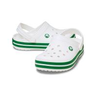 Sandália Crocs Crocband Clog T White/Green Ivy