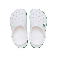 Sandália Crocs Crocband Clog T White/Green Ivy - 5