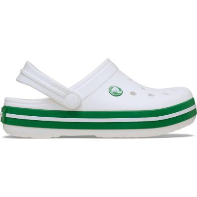 Sandália Crocs Crocband Clog K White/Green Ivy