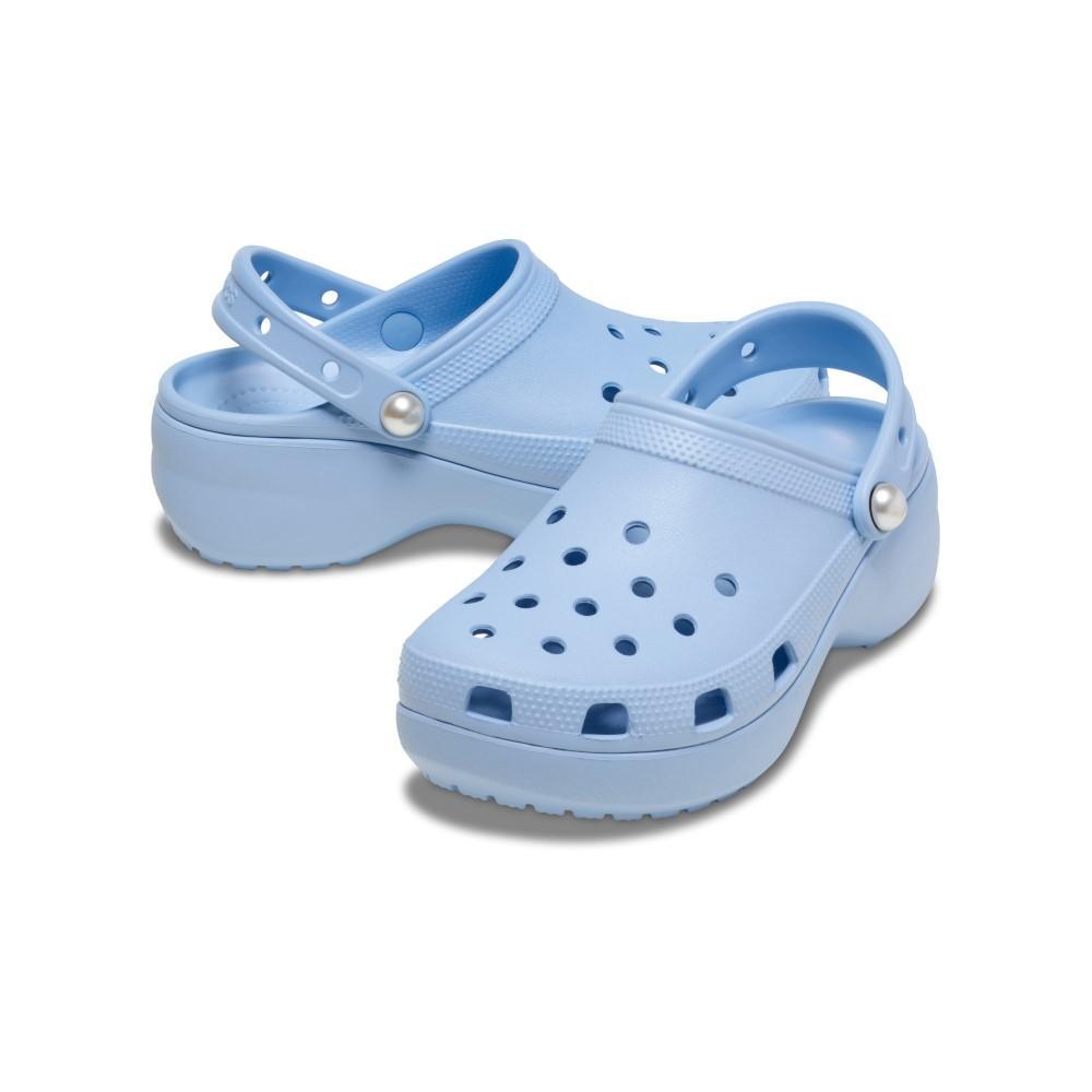 Sandália Crocs Classic Platform Pearl Clog Blue Calcite - 4