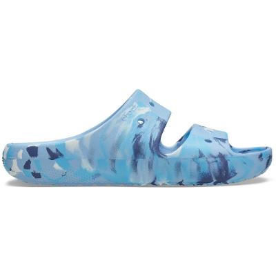 Sandália Crocs Classic Marbled Sandal V2 Blue Calcite/Multi