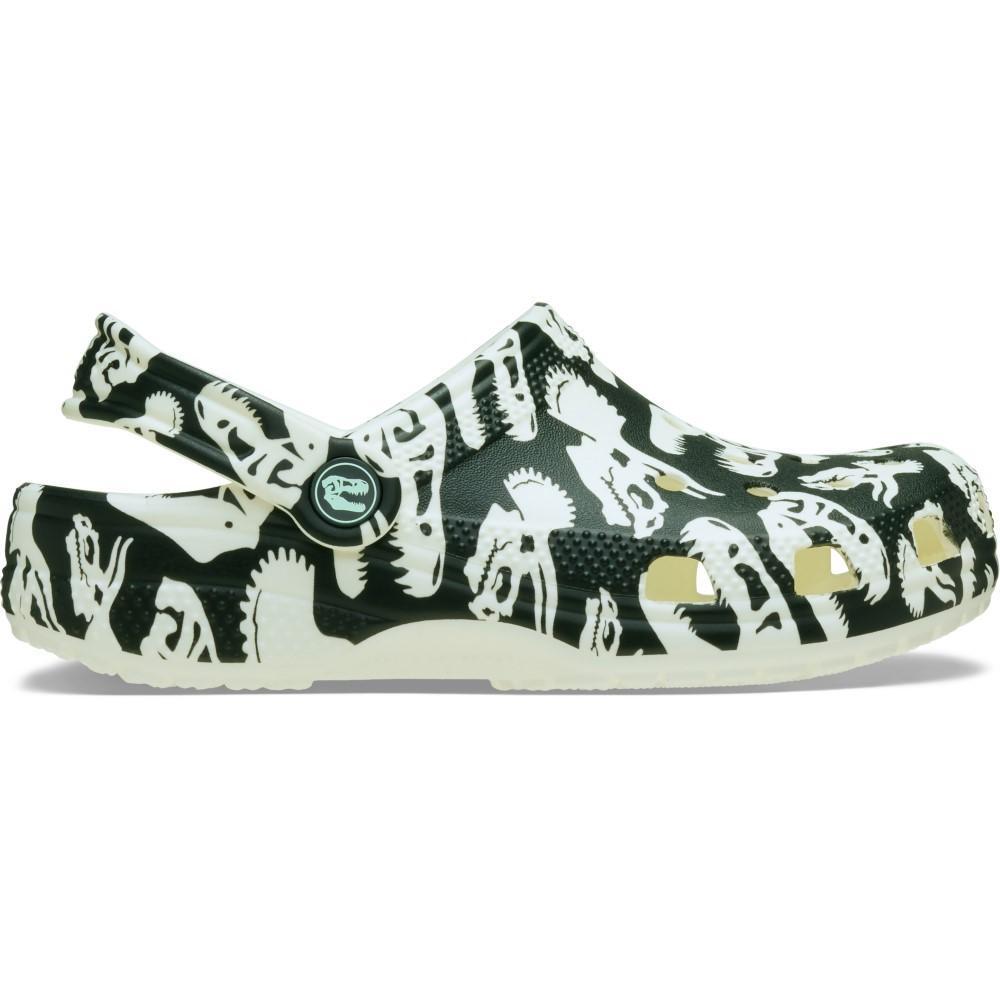 Sandália Crocs Classic Glow Dino Clog K Glow Green - 1